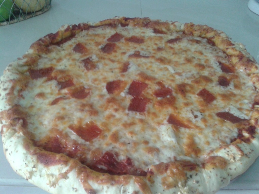 I told you I baked pizza. Does this pass the eye test?