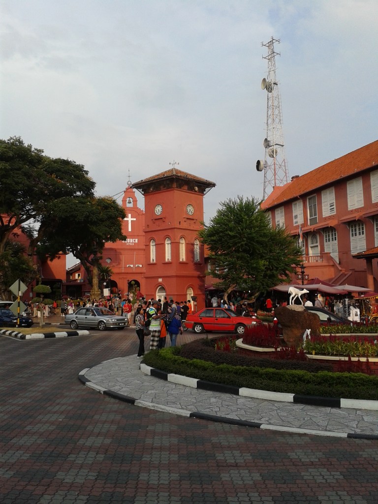 Dutch Square - Stadthuys Ethnographic Museum on the right. Christ Church in the background.