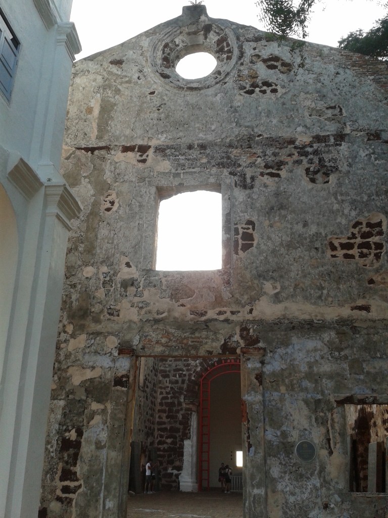 Inside St. Paul's church - built by the Portuguese in 1511.
